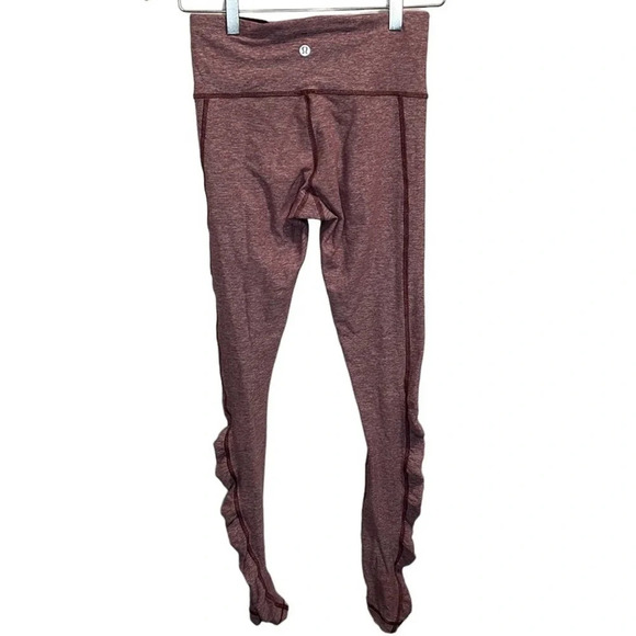 Lululemon Turn Around Tight Heathers Bordeaux Drama Size 4 - Picture 8 of 9